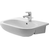 Duravit D Code halfinbouwwastafel inclusief bevestiging 55x44cm 1 kraangat wit 0315115 Duravit D Code halfinbouwwastafel inclusief bevestiging 55x44cm 1 kraangat wit 0315115