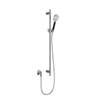 Hotbath Cobber barre de douche 90cm avec coude de raccordement mural flexible de douche 150cm et pommeau de douche rond chromé SW230040