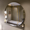 Mondiaz SPOT miroir – Ø 120 cm – avec tablette – Lava (marbre noir) SW1235443