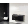 Saniclass Exclusive line Grey Stone 120 badmeubel black wood 2 laden 0 kraangaten zonder spiegel SW21699 Saniclass Exclusive line Grey Stone 120 badmeubel black wood 2 laden 0 kraangaten zonder spiegel SW21699