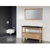 Saniclass Natural Wood Badmeubelset 120cm grey oak met wastafel natuursteen Corestone 0 kraangaten met spiegel SW21676 Saniclass Natural Wood Badmeubelset 120cm grey oak met wastafel natuursteen Corestone 0 kraangaten met spiegel SW21676