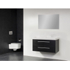 Saniclass Rome badmeubel met spiegel 120cm black wood zonder kraangat SW7046 Saniclass Rome badmeubel met spiegel 120cm black wood zonder kraangat SW7046