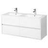 Adema Bella badmeubelset 119x45.5x55cm greeploos met overloop en spiegel wit SW224894
