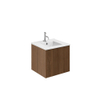 Crosswater Limit Ensemble meuble salle de bains - 50x45x45cm - 1 tiroir - vasque en céramique - Royal Walnut SW1126132