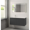 Bruynzeel Matera badmeubelset kom links 120x56.5x50cm met spiegel grafiet SW65618 Bruynzeel Matera badmeubelset kom links 120x56.5x50cm met spiegel grafiet SW65618