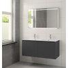 Bruynzeel Matera badmeubelset dubbele kom 120x56.5x50cm met spiegel grafiet SW65631 Bruynzeel Matera badmeubelset dubbele kom 120x56.5x50cm met spiegel grafiet SW65631