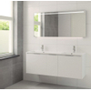 Bruynzeel Matera badmeubelset dubbele kom 150x56.5x50cm met spiegel mat wit SW65639 Bruynzeel Matera badmeubelset dubbele kom 150x56.5x50cm met spiegel mat wit SW65639