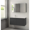 Bruynzeel Matera badmeubelset kom links 120x56.5x50cm met spiegelkast grafiet SW65654 Bruynzeel Matera badmeubelset kom links 120x56.5x50cm met spiegelkast grafiet SW65654