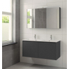 Bruynzeel Matera badmeubelset dubbele kom 120x56.5x50cm met spiegelkast grafiet SW65668 Bruynzeel Matera badmeubelset dubbele kom 120x56.5x50cm met spiegelkast grafiet SW65668