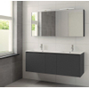Bruynzeel Matera badmeubelset dubbele kom 150x56.5x50cm met spiegelkast grafiet SW65672 Bruynzeel Matera badmeubelset dubbele kom 150x56.5x50cm met spiegelkast grafiet SW65672