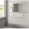 Bruynzeel Matera badmeubelset dubbele kom 150x56.5x50cm met spiegelkast mat wit SW65676 Bruynzeel Matera badmeubelset dubbele kom 150x56.5x50cm met spiegelkast mat wit SW65676
