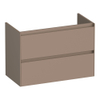 BRAUER Inspire meuble sous-lavabo peu profond 80 2 tiroirs softclose - sans poignées - 1 découpe pour siphon - moka mat SW1204226