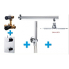 Wiesbaden inbouw doucheset met thermostaat wandbuis en platte hoofddouche 30cm chroom SW62604 Wiesbaden inbouw doucheset met thermostaat wandbuis en platte hoofddouche 30cm chroom SW62604