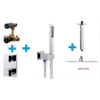 Wiesbaden One Pack Set de douche thermostatique encastrable carré avec bras plafond et douche de tête plat 20cm chrome SW62605 Wiesbaden One Pack Set de douche thermostatique encastrable carré avec bras plafond et douche de tête plat 20cm chrome SW62605