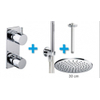Xellanz inbouw doucheset rond met thermostaat plafondbuis en hoofddouche 30cm chroom SW62522 Xellanz inbouw doucheset rond met thermostaat plafondbuis en hoofddouche 30cm chroom SW62522