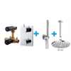 Wiesbaden inbouw doucheset rond met thermostaat plafondbuis en hoofddouche 20cm chroom SW62584 Wiesbaden inbouw doucheset rond met thermostaat plafondbuis en hoofddouche 20cm chroom SW62584