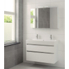 Bruynzeel Passo badmeubelset 100x69.8x46cm spiegelkast 2 kraangaten mat wit SW65701 Bruynzeel Passo badmeubelset 100x69.8x46cm spiegelkast 2 kraangaten mat wit SW65701