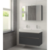 Bruynzeel Passo badmeubelset 100x69.8x46cm spiegelkast 2 kraangaten grafiet SW65705 Bruynzeel Passo badmeubelset 100x69.8x46cm spiegelkast 2 kraangaten grafiet SW65705