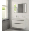 Bruynzeel Passo badmeubelset 100x69.8x46cm spiegel 2 kraangaten mat wit SW65694 Bruynzeel Passo badmeubelset 100x69.8x46cm spiegel 2 kraangaten mat wit SW65694