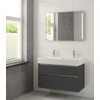Bruynzeel Passo badmeubelset 100x46cm 2 kraangaten met spiegel grafiet SW65698 Bruynzeel Passo badmeubelset 100x46cm 2 kraangaten met spiegel grafiet SW65698