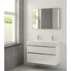 Bruynzeel Passo badmeubelset 100x69.8x46cm spiegel 2 kraangaten glans wit SW65699 Bruynzeel Passo badmeubelset 100x69.8x46cm spiegel 2 kraangaten glans wit SW65699