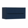 H&R Badmeubelen Juice Meuble sous lavabo - 100x45x50cm - coin droit arrondi - 2 tiroirs - poignée intégrée - blue oak SW1489259