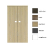 Sanicare Q5 kolomkast dubbel 67x32x160cm 2 deuren standaard greep met softclose Grey-wood SW279466 Sanicare Q5 kolomkast dubbel 67x32x160cm 2 deuren standaard greep met softclose Grey-wood SW279466