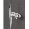 Hotbath Chap Robinet d'arrêt à encastrer avec support douchette nickel brossé SW73495 Hotbath Chap Robinet d'arrêt à encastrer avec support douchette nickel brossé SW73495