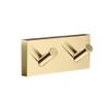 Smedbo House haak Dubbele Messing SW74475 Smedbo House haak Dubbele Messing SW74475