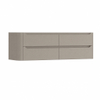 H&R Badmeubelen Juice Wastafelonderkast - 160x45x50cm - linkerhoek afgerond - 4 lades - geïntegreerde greep - Olive SW1490827