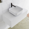 Mondiaz Lagom Meuble salle de bains 80x30.9x45cm Solid Surface Talc 1 tiroir avec lavabo BINX vasque à poser Centre 1 trou de robinet SW408988