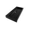 BRAUER Black Spirit 60 Lavabo pour meuble 100x46x9.5cm 1 vasque 1 trou pierre naturelle noir SW205942