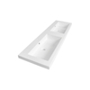 Saniclass Foggia meubelwastafel 160x45.7x5cm 2 wasbakken 2 kraangaten mineraalmarmer wit OUTLET OUT6563 Saniclass Foggia meubelwastafel 160x45.7x5cm 2 wasbakken 2 kraangaten mineraalmarmer wit OUTLET OUT6563