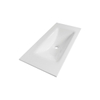 Saniclass Mineral Stone meubelwastafel 100x2x46cm zonder overloop 1 wasbak 2 kraangaten mineral stone wit SW24891 Saniclass Mineral Stone meubelwastafel 100x2x46cm zonder overloop 1 wasbak 2 kraangaten mineral stone wit SW24891