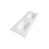 Saniclass Mineral Stone meubelwastafel 120cm 2 wasbakken 2 kraangaten mineral stone wit SW24893 Saniclass Mineral Stone meubelwastafel 120cm 2 wasbakken 2 kraangaten mineral stone wit SW24893