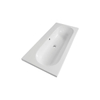 Saniclass Palermo lavabo pour meuble 100cm 1 lavabo 2 trous céramique blanc SW24916