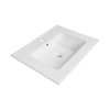 Saniclass Pisa meubelwastafel 60x2x45.7cm met overloop 1 wasbak 1 kraangat Keramiek Wit SW6698 Saniclass Pisa meubelwastafel 60x2x45.7cm met overloop 1 wasbak 1 kraangat Keramiek Wit SW6698