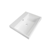 Saniclass Rome meubelwastafel 59.6x6.5x45.7cm met overloop 1 wasbak 1 kraangat Mineraalmarmer Wit SW3106 Saniclass Rome meubelwastafel 59.6x6.5x45.7cm met overloop 1 wasbak 1 kraangat Mineraalmarmer Wit SW3106