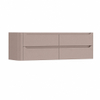 H&R Badmeubelen Juice Wastafelonderkast - 160x45x50cm - linkerhoek afgerond - 4 lades - geïntegreerde greep - strawberry SW1490828