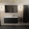 Mondiaz AIVY Ensemble de meuble - 120x45x50cm - 1 trou de robinet - 1 vasque Talc Solid surface - Droite - 2 tiroirs - avec miroir - MDF Urban SW892208
