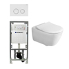 Villeroy et Boch Subway 2.0 Set WC encastrable avec WC suspendu blanc abattant softclose et plaque de commande Sigma20 blanc​ SW87514