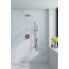 Fortifura Calvi Colonne de douche pluie - encastrable - ronde - thermostatique - bras mural - barre curseur - pomme 25cm - douchette stick - cuivre brossé SW1189378