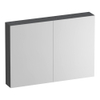 BRAUER Impress Deluxe armoire de toilette - 100x70x15cm - éclairage interne et externe - 2 portes miroir double face - Gris Bois SW1198952
