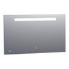 BRAUER Quartz miroir - 120x70cm - rectangulaire - avec horloge et éclairage LED direct avec fonction de gradation et commande tactile SW278176