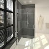 Saniclass Cansano Paroi de douche avec porte pivotante 79x79x195cm aluminium Fin de Série OUT3643 Saniclass Cansano Paroi de douche avec porte pivotante 79x79x195cm aluminium Fin de Série OUT3643