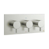 Crosswater MPRO mitigeur de douche thermostatique encastré horizontal 2 robinets d'arrêt partie apparente inox SW385421