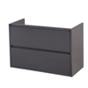 Saniclass New Future onderkast 80.2x45.5x55cm greeploos hangend met 2 softclose lades MDF hoogglans grijs SW24880 Saniclass New Future onderkast 80.2x45.5x55cm greeploos hangend met 2 softclose lades MDF hoogglans grijs SW24880