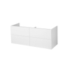 Saniclass Exclusive Line onderkast 119x45.5x50cm hangend met 4 softclose lades 2 sifonuitsparingen MDF hoogglans wit SW3089 Saniclass Exclusive Line onderkast 119x45.5x50cm hangend met 4 softclose lades 2 sifonuitsparingen MDF hoogglans wit SW3089