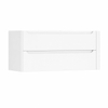 H&R Badmeubelen Juice Wastafelonderkast - 120x45x50cm - rechterhoek afgerond - 2 lades - geïntegreerde greep - Wit mat SW1498064