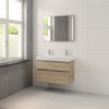 Bruynzeel Pinto badmeubelset 90x65.3x46cm spiegel bardolino SW97175 Bruynzeel Pinto badmeubelset 90x65.3x46cm spiegel bardolino SW97175
